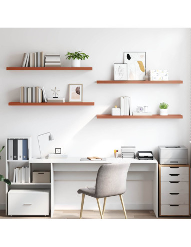 Scaffale da parete 4 pcs Rosso 120 x 23,5 x 4 cm