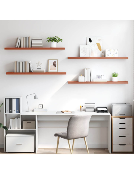 Scaffale da parete 4 pcs Rosso 120 x 23,5 x 4 cm