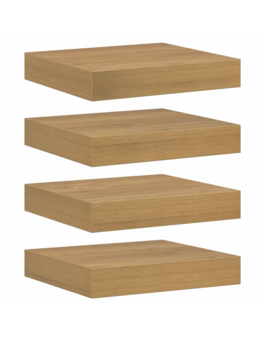 Scaffale da parete 4 pcs Marrone 23 x 23,5 x 4 cm