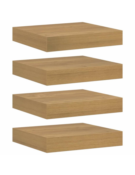 Scaffale da parete 4 pcs Marrone 23 x 23,5 x 4 cm