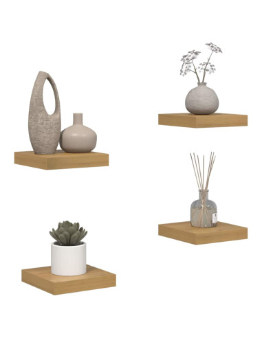 Scaffale da parete 4 pcs Marrone 23 x 23,5 x 4 cm