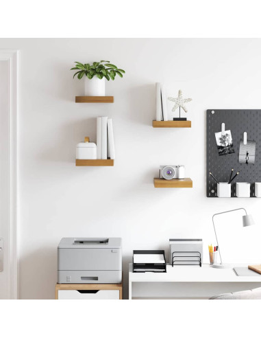 Scaffale da parete 4 pcs Marrone 23 x 23,5 x 4 cm