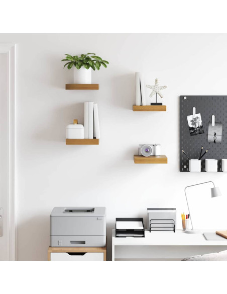 Scaffale da parete 4 pcs Marrone 23 x 23,5 x 4 cm