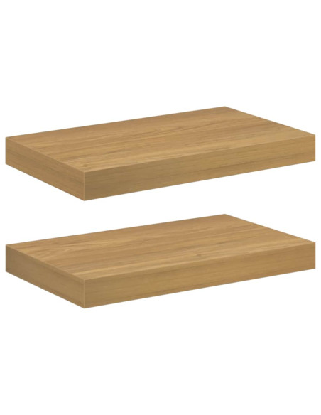 Scaffale da parete 2 pcs Marrone 40 x 23,5 x 4 cm