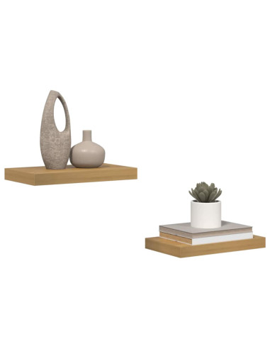 Scaffale da parete 2 pcs Marrone 40 x 23,5 x 4 cm