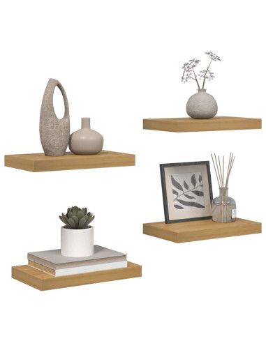 Scaffale da parete 4 pcs Marrone 40 x 23,5 x 4 cm