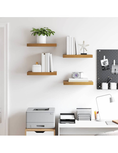 Scaffale da parete 4 pcs Marrone 40 x 23,5 x 4 cm