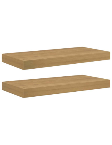 Scaffale da parete 2 pcs Marrone 50 x 23 x 4 cm