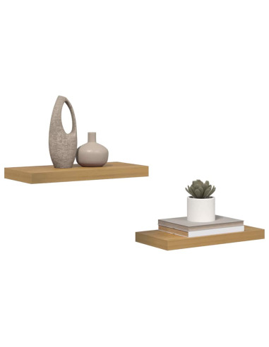 Scaffale da parete 2 pcs Marrone 50 x 23 x 4 cm