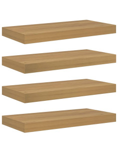 Scaffale da parete 4 pcs Marrone 50 x 23 x 4 cm 2