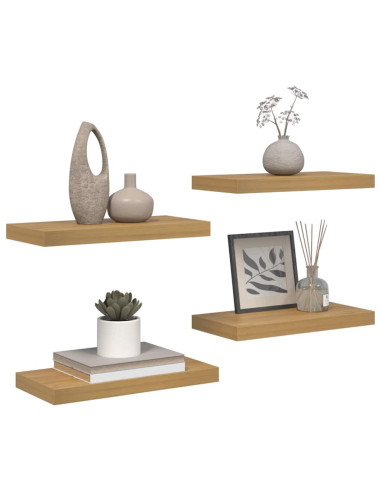 Scaffale da parete 4 pcs Marrone 50 x 23 x 4 cm