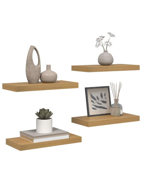 Scaffale da parete 4 pcs Marrone 50 x 23 x 4 cm