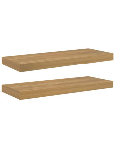 Scaffale da parete 2 pcs Marrone 50 x 23 x 4 cm 2