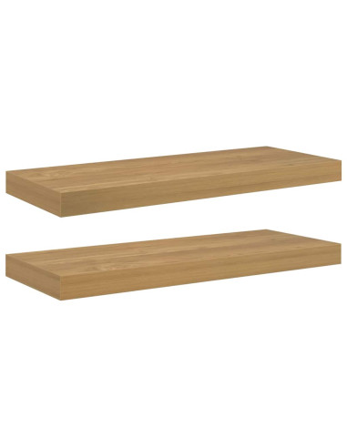 Scaffale da parete 2 pcs Marrone 50 x 23 x 4 cm