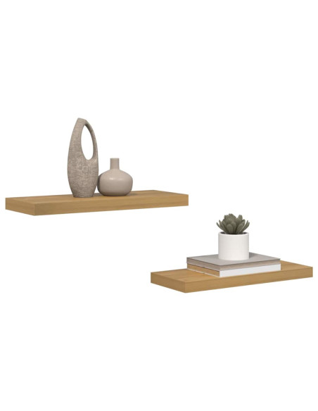 Scaffale da parete 2 pcs Marrone 50 x 23 x 4 cm