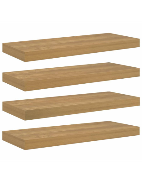 Scaffale da parete 4 pcs Marrone 50 x 23 x 4 cm