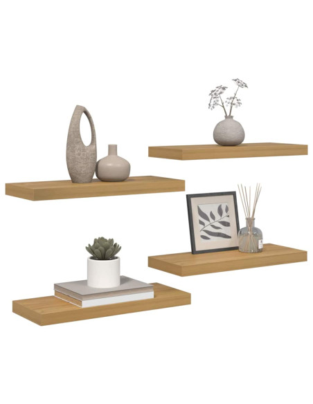 Scaffale da parete 4 pcs Marrone 50 x 23 x 4 cm