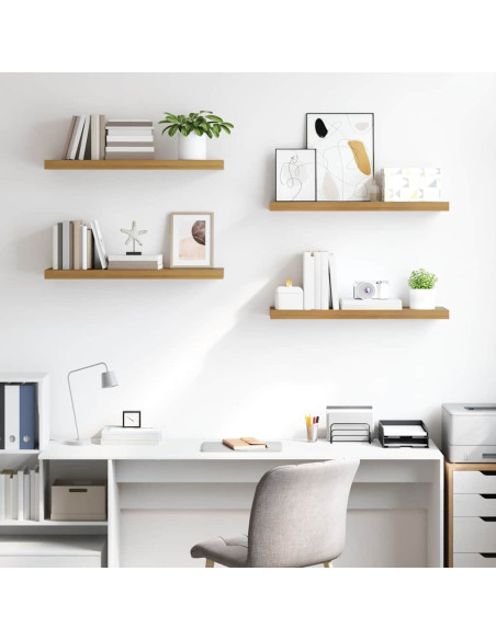Scaffale da parete 4 pcs Marrone 90 x 23,5 x 4 cm
