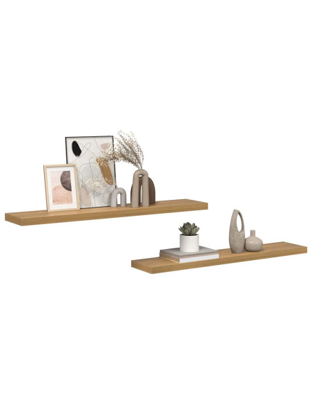 Scaffale da parete 2 pcs Marrone 120 x 23,5 x 4 cm