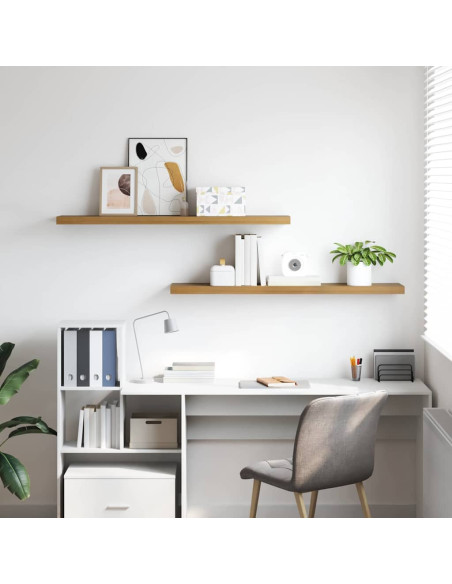 Scaffale da parete 2 pcs Marrone 120 x 23,5 x 4 cm