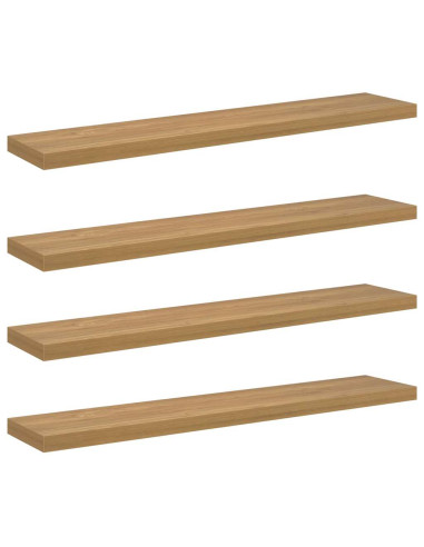 Scaffale da parete 4 pcs Marrone 120 x 23,5 x 4 cm
