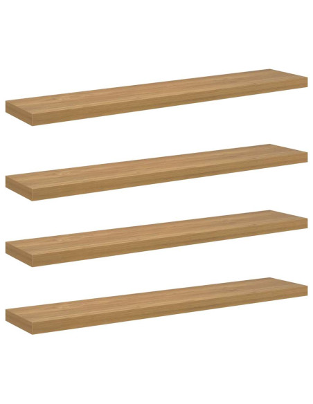 Scaffale da parete 4 pcs Marrone 120 x 23,5 x 4 cm