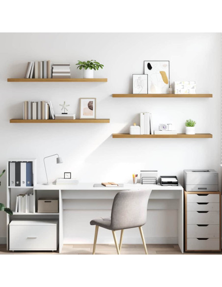 Scaffale da parete 4 pcs Marrone 120 x 23,5 x 4 cm