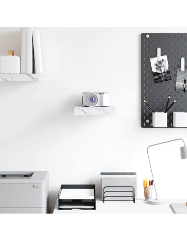 Scaffale da parete Marmo Bianco 23 x 23,5 x 4 cm