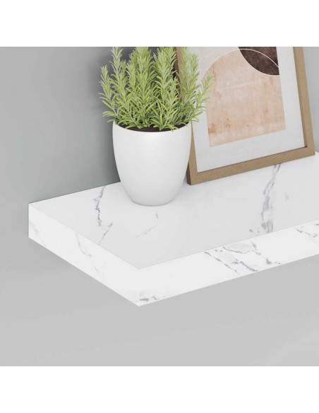 Scaffale da parete 4 pcs Marmo Bianco 40 x 23,5 x 4 cm