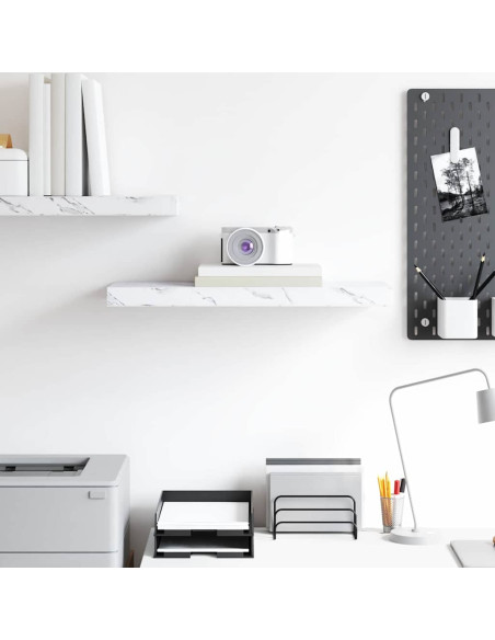 Scaffale da parete Marmo Bianco 50 x 23 x 4 cm