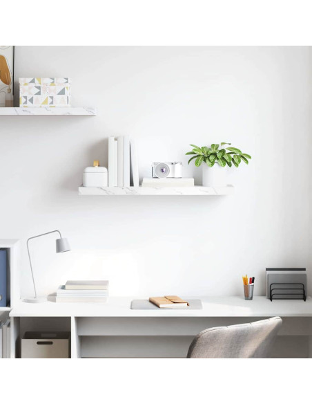 Scaffale da parete Marmo Bianco 80 x 23,5 x 4 cm