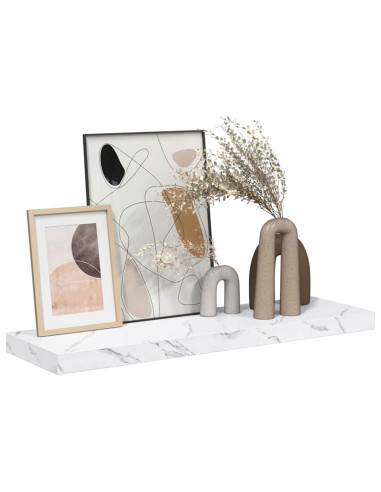 Scaffale da parete Marmo Bianco 90 x 23,5 x 4 cm