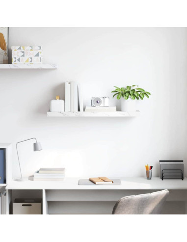 Scaffale da parete Marmo Bianco 90 x 23,5 x 4 cm