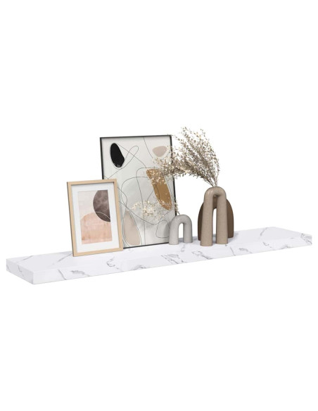 Scaffale da parete Marmo Bianco 120 x 23,5 x 4 cm