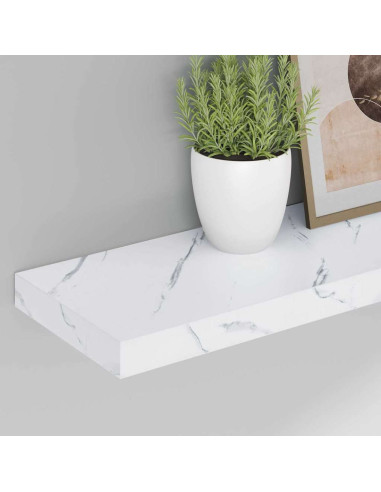 Scaffale da parete Marmo Bianco 120 x 23,5 x 4 cm
