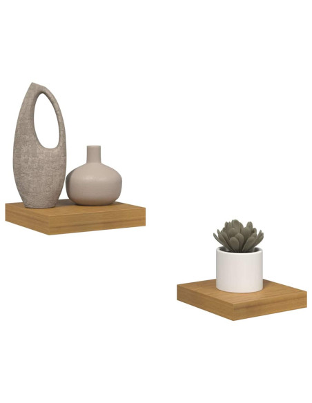 Scaffale da parete 2 pcs Beige 23 x 23,5 x 4 cm