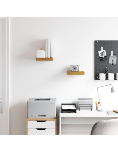 Scaffale da parete 2 pcs Beige 23 x 23,5 x 4 cm