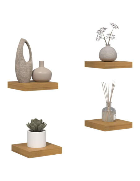 Scaffale da parete 4 pcs Beige 23 x 23,5 x 4 cm