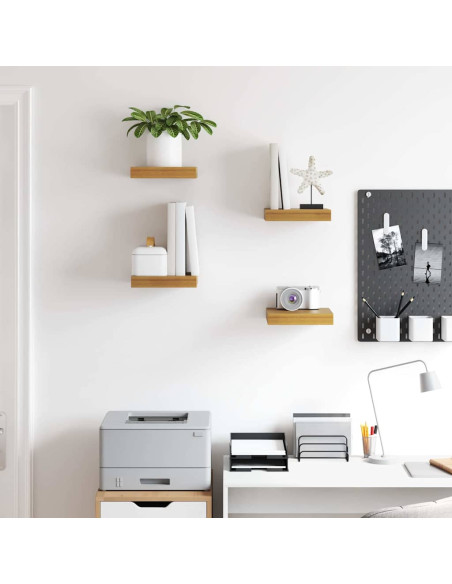 Scaffale da parete 4 pcs Beige 23 x 23,5 x 4 cm