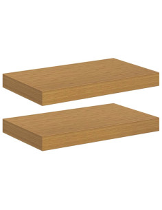 Scaffale da parete 2 pcs Beige 40 x 23,5 x 4 cm 2