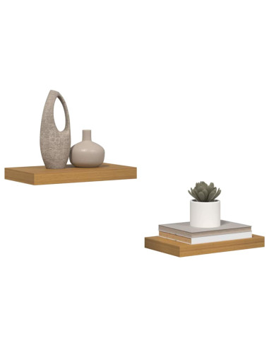 Scaffale da parete 2 pcs Beige 40 x 23,5 x 4 cm