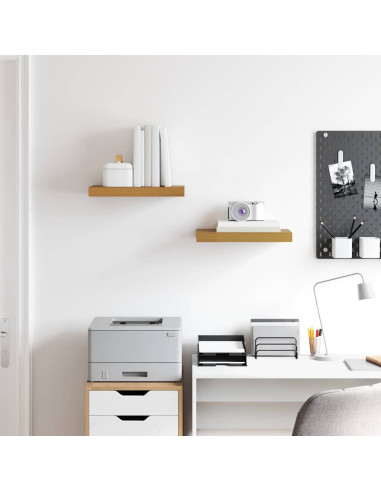 Scaffale da parete 2 pcs Beige 40 x 23,5 x 4 cm