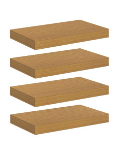 Scaffale da parete 4 pcs Beige 40 x 23,5 x 4 cm 2
