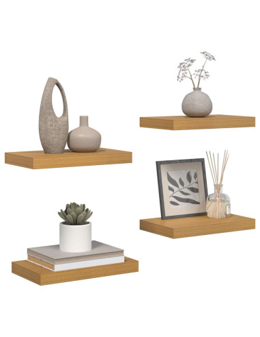 Scaffale da parete 4 pcs Beige 40 x 23,5 x 4 cm