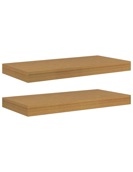 Scaffale da parete 2 pcs Beige 50 x 23 x 4 cm Legno multistrato