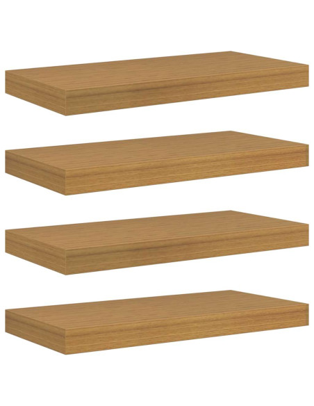Scaffale da parete 4 pcs Beige 50 x 23,5 x 4 cm