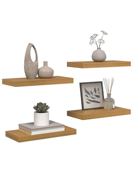 Scaffale da parete 4 pcs Beige 50 x 23,5 x 4 cm