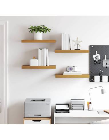 Scaffale da parete 4 pcs Beige 50 x 23,5 x 4 cm