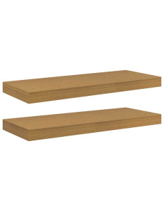 Scaffale da parete 2 pcs Beige 60 x 23,5 x 4 cm 2