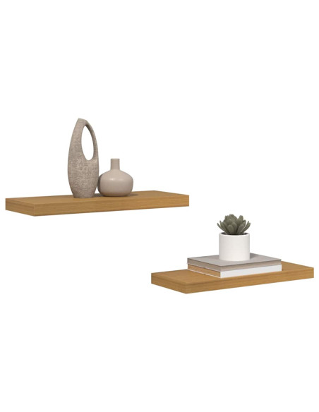 Scaffale da parete 2 pcs Beige 60 x 23,5 x 4 cm